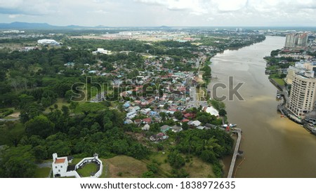 Sky View Of Kuching Waterfront