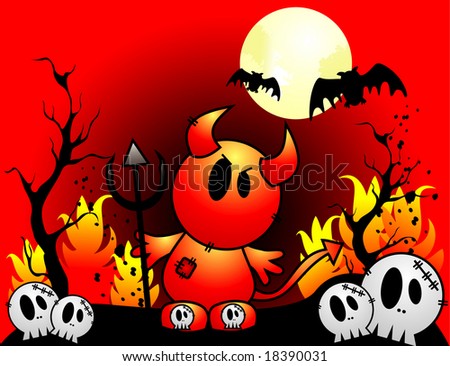 halloween  devil vector illustration