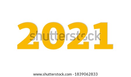 2021 Merry Christmas and A Happy New Year calendar logo. Numbers in minimalist style. 2021 number logo vector in eps 10.