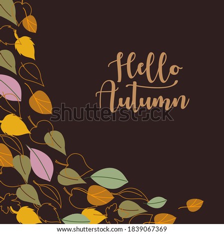 Autumn falling leaves background illustration