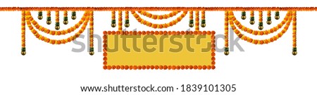 Indian Traditional flower decoration, Indian festival garland Royalty-Free Stock Photo #1839101305