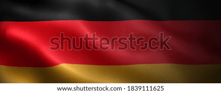 close up waving flag of Germany. flag symbols of Germany.