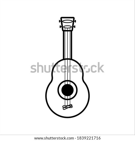 classical guitar icon simple style