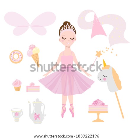 
little ballerina in pink fairy costume set