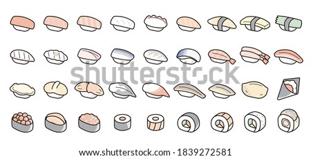 Sushi Icon Set (Color Version)