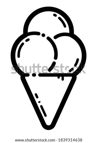 Icecream Flat Icon Isolated On White Background
