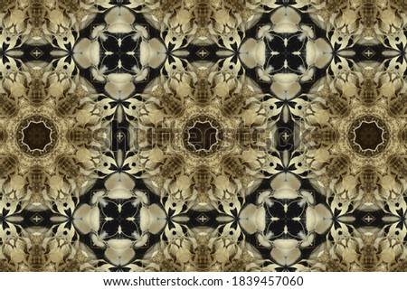 abstract colorful seamless pattern with floral motifs from flowers and leaves. High quality photo