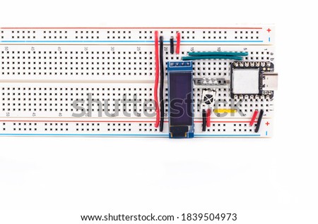 Homemade Simple Computer Components on a Electronic Breadboard
