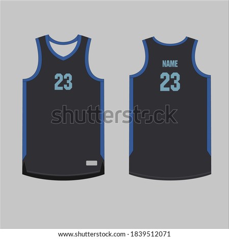 basketball t-shirt design uniform set of kit. basketball jersey template. red and blue color, front and back view japan basketball, volleyball club vector illustration