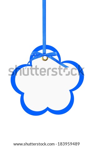 Blue Tag (label) Isolated on white background
