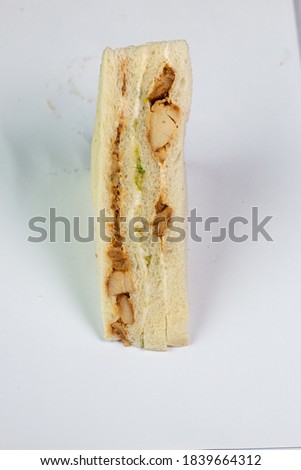 Stock photo of sandwich on white background