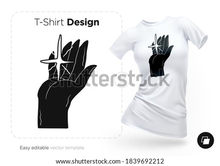 Funny stylish print for T-shirts, sweatshirts, cases for mobile phones, souvenirs. Isolated vector illustration on white background.