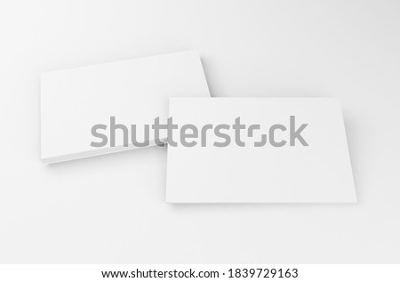 Business Card Stack Photos. Template for branding identity. Isolated with clipping path.