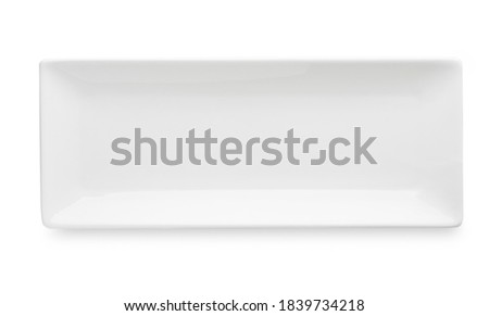 Rectangular plate on white background Royalty-Free Stock Photo #1839734218