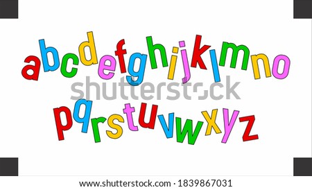 Funny ABC with beautiful Colors on white background