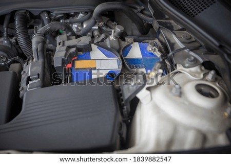 Car battery is depleted. concept car maintenance And the cost of car care.
