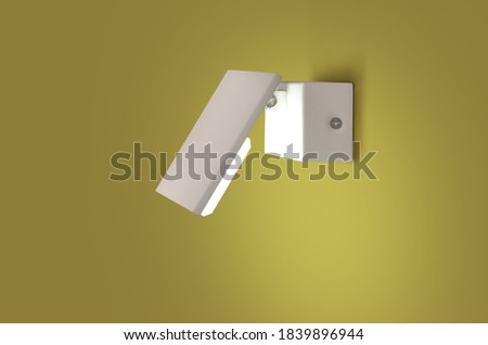 Modern Picture wall lamp on green background