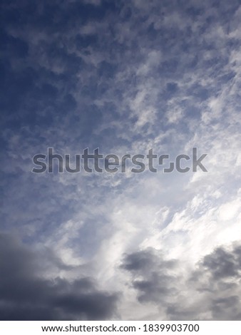 Panorama of blue and white sky abstract neutral background for winter slogans , ads with beautofil lights and shadows , perfect for game texture and cozy wallpaper 