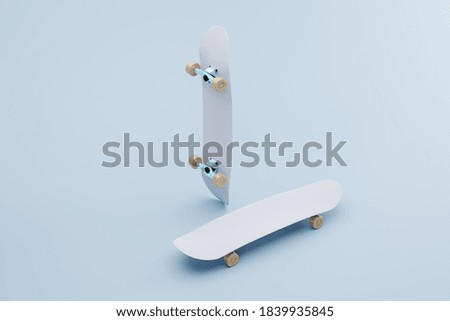 skate board mockup white product modern concept
