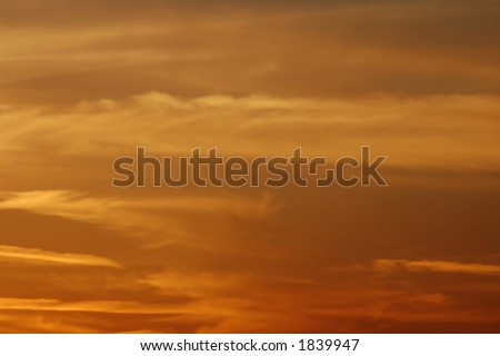 warm sunset colors in the sky - great background picture