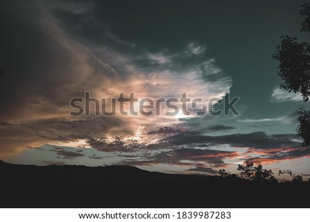 evening picture of sky and clouds in mandi himachal pradesh India