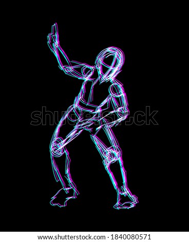 Visual effect of body dancing design
