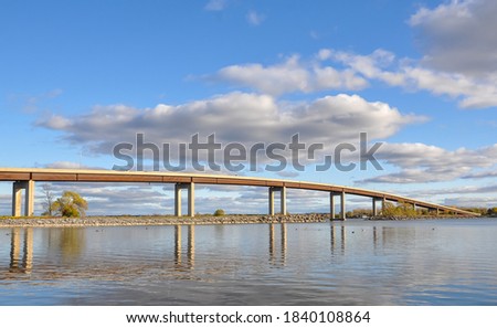 Bridge in Belleville in a cloudy day