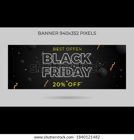 banner 940x352 black friday promo social media template good for promotion your product  20 off best offer