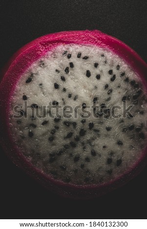 Pitaya Cactus fruit macro close up, selective focus