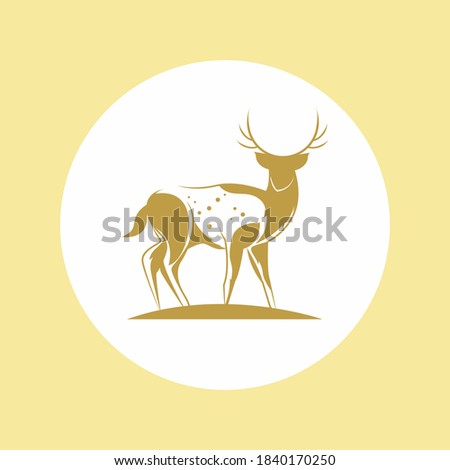 vector illustration of deer animal suitable for t-shirt

