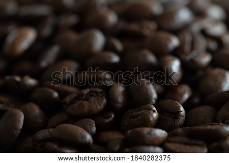 Close up picture of coffee beans
