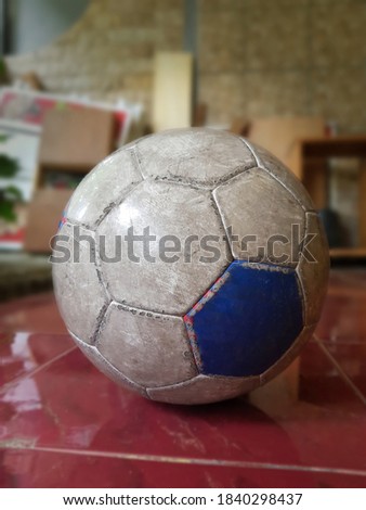 A dirty ball with blurry background