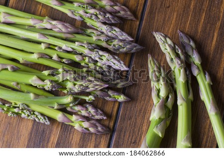 Asparagus bunch in close up image