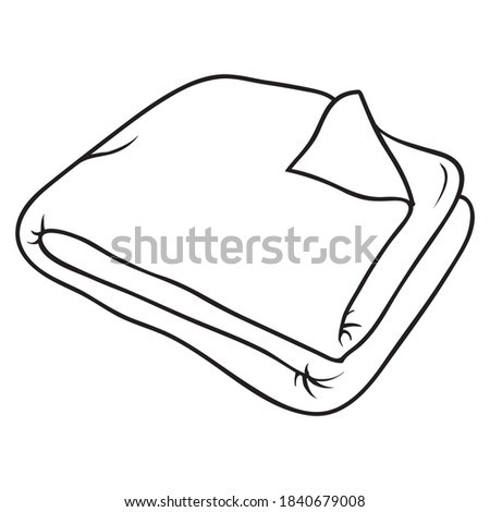 blanket line vector illustration,isolated on white background,top view Royalty-Free Stock Photo #1840679008