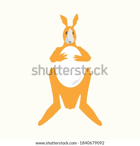 easter bunny illustration carrying eggs