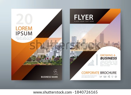 Annual report brochure flyer design, Leaflet presentation, book cover templates. vector. Royalty-Free Stock Photo #1840726165