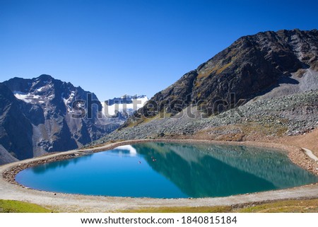 The Tiefenbach glacier located near Solden in the Otztal Alps of Tyrol, Austria. 