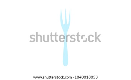 Fork - a silverware utensil for eating flat vector icon for food apps and websites.