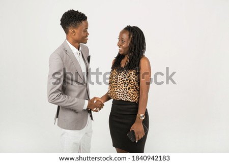 beautiful young african people man and woman