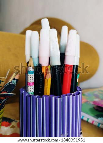 a collection of colorful markers