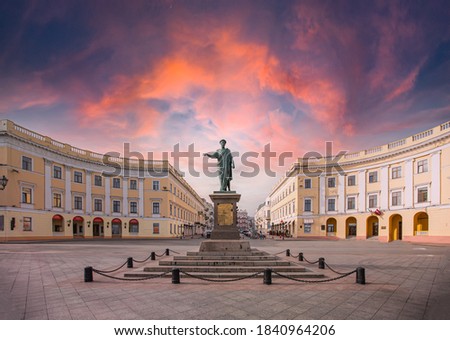 Monument to Duc de Richelieu in Odessa Royalty-Free Stock Photo #1840964206
