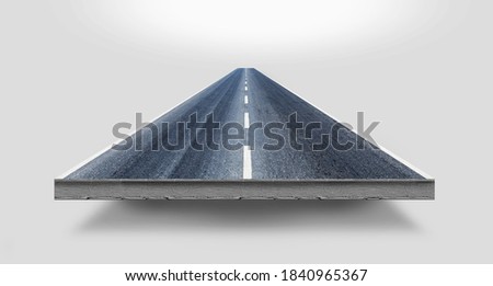 Cross section image of road. Royalty-Free Stock Photo #1840965367