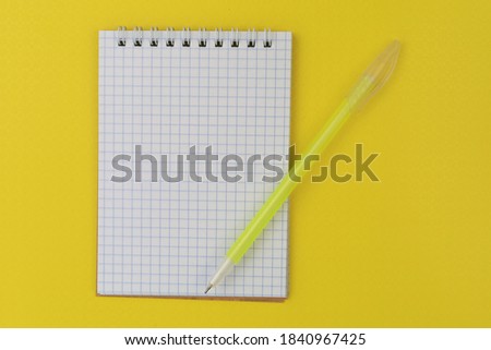 Notepad with copy space for the inscription. Blank for the text. Mockup for design