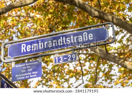 street name rembrandt in Frankfurt, Germany