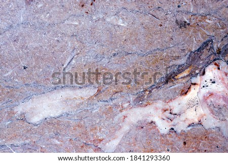Marble texture background. Natural stone slice pattern with breed streaks.