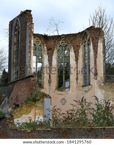 Lost place, Abandoned ancient church ruin Royalty-Free Stock Photo #1841295760