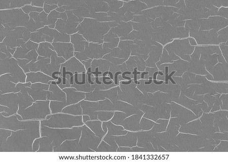 Grey rustic texture background with craquelure. Monochrome.  Black and white.