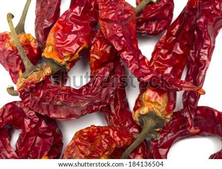 Dried red pepper. Photo.