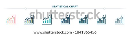 statistical chart icon designed in gradient, filled, two color, thin line and outline style. vector illustration of statistical chart vector icons. can be used for mobile, ui, web
