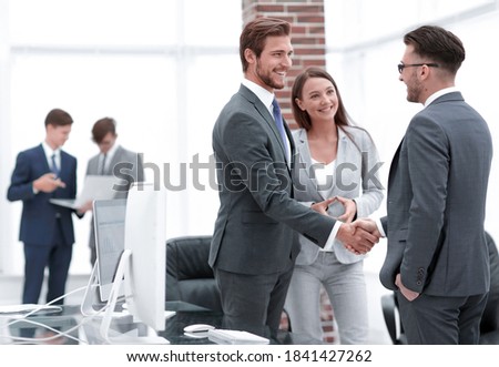 handshake business partners at a meeting Royalty-Free Stock Photo #1841427262